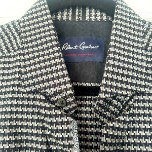 Men’s Black and White Robert Graham Size L